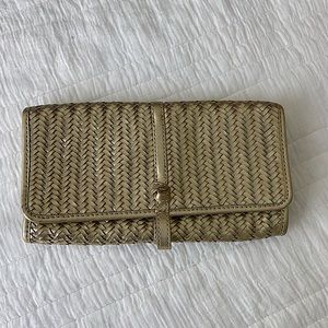 Banana Republic Gold Weave Clutch